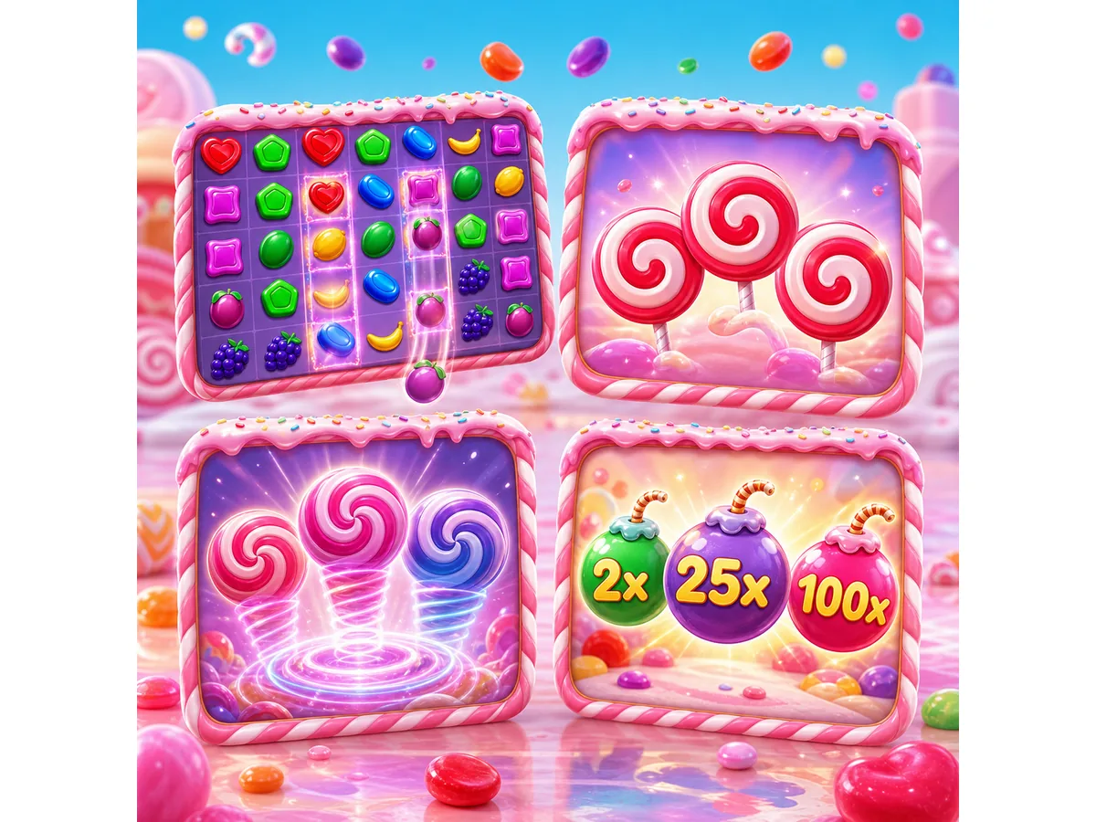 Sweet Bonanza tumble scatter ve çarpan görseli